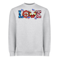 Heather Grey firefighter love Heavyweight Sweatshirt - HRA Design Shop