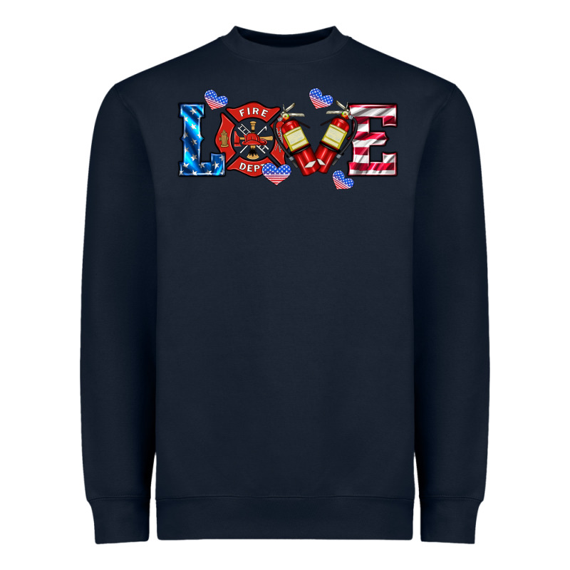 Firefighter Love Heavyweight Sweatshirt by HRA Design Shop | Teevron