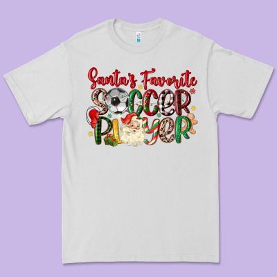 Premium Tee santas favorite soccer player
