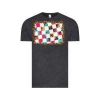 Vintage Black race background with leopard frame Vintage Tee - HRA Design Shop