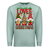 Seafoam Just a girl who loves Christmas Premium Sweatshirt - NancyCooperArtShop