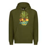 Army Green pineapple summer Premium Hoodie - BarkalooDesign