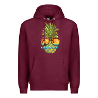 Burgundy pineapple summer Premium Hoodie - BarkalooDesign