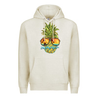 Oatmeal Heather pineapple summer Premium Hoodie - BarkalooDesign