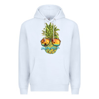 White pineapple summer Premium Hoodie - BarkalooDesign