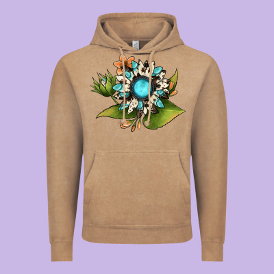 Gemstone Sunflower Vintage Hoodie Designed By Jahusdesignshop