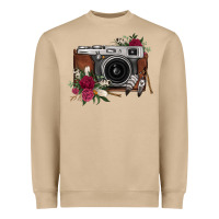 Mushroom floral feather vintage camera Heavyweight Sweatshirt - FaDigitalArtStudio