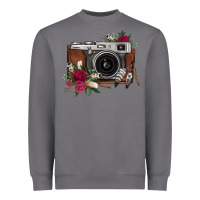 Storm floral feather vintage camera Heavyweight Sweatshirt - FaDigitalArtStudio