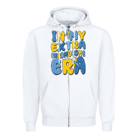 White in my extra chromosome era Zipper Hoodie - MaliasSmallBusiness