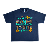 Navy i speak my mind because it hurts to bite my tongue Urban Heavy Tee - AdoDesignShop