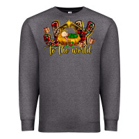 Charcoal Heather Baby Jesus Joy To The World Premium Sweatshirt - MaliasSmallBusiness