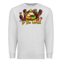 Dove Grey Baby Jesus Joy To The World Premium Sweatshirt - MaliasSmallBusiness