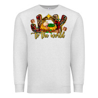 Oatmeal Heather Baby Jesus Joy To The World Premium Sweatshirt - MaliasSmallBusiness