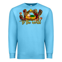 Ocean Blue Baby Jesus Joy To The World Premium Sweatshirt - MaliasSmallBusiness