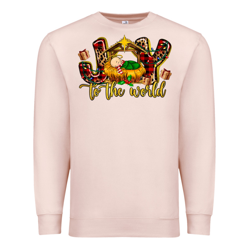 Baby Jesus Joy To The World Premium Sweatshirt by MaliasSmallBusiness | Teevron