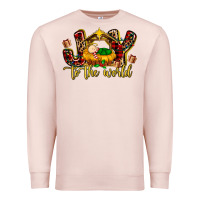 Pale Pink Baby Jesus Joy To The World Premium Sweatshirt - MaliasSmallBusiness
