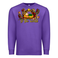 Purple Baby Jesus Joy To The World Premium Sweatshirt - MaliasSmallBusiness
