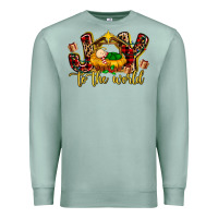 Seafoam Baby Jesus Joy To The World Premium Sweatshirt - MaliasSmallBusiness