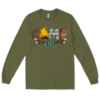 Army Green camp life Long Sleeve Tee - Artiststas