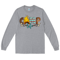 Heather Grey camp life Long Sleeve Tee - Artiststas