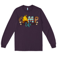 Plum camp life Long Sleeve Tee - Artiststas