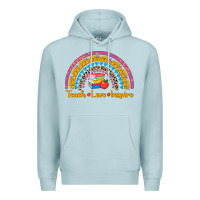 Blue Mist back to school rainbow teach love inspire Premium Hoodie - AdoDesignShop