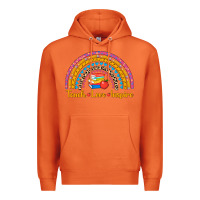 Carrot back to school rainbow teach love inspire Premium Hoodie - AdoDesignShop