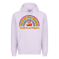 Lilac back to school rainbow teach love inspire Premium Hoodie - AdoDesignShop