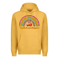 Mustard back to school rainbow teach love inspire Premium Hoodie - AdoDesignShop