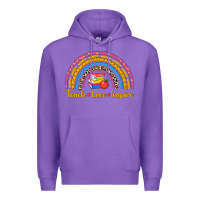 Purple back to school rainbow teach love inspire Premium Hoodie - AdoDesignShop