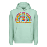 Seafoam back to school rainbow teach love inspire Premium Hoodie - AdoDesignShop
