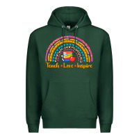 Sports Green back to school rainbow teach love inspire Premium Hoodie - AdoDesignShop