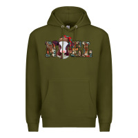 Army Green western christmas baby cow noel Premium Hoodie - Jasminsmagicworld