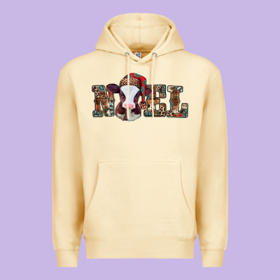 Western Christmas Baby Cow Noel Premium Hoodie Designed By Jasminsmagicworld