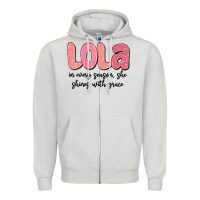 Dove Grey lola in every season, she shines with grace Zipper Hoodie - MaliasSmallBusiness