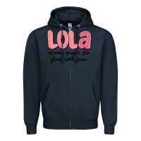 Navy lola in every season, she shines with grace Zipper Hoodie - MaliasSmallBusiness