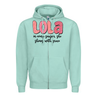 Seafoam lola in every season, she shines with grace Zipper Hoodie - MaliasSmallBusiness