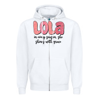 White lola in every season, she shines with grace Zipper Hoodie - MaliasSmallBusiness