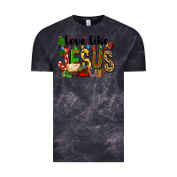 Cloud Black Christmas love like jesus Vintage Tee - FaDigitalArtStudio