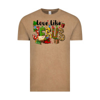 Vintage Coffee Christmas love like jesus Vintage Tee - FaDigitalArtStudio