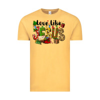 Vintage Mustard Christmas love like jesus Vintage Tee - FaDigitalArtStudio