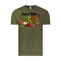 Vintage Olive Christmas love like jesus Vintage Tee - FaDigitalArtStudio