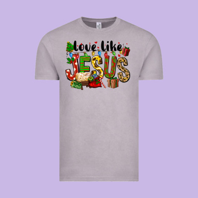 Christmas Love Like Jesus Vintage Tee Designed By Fadigitalartstudio