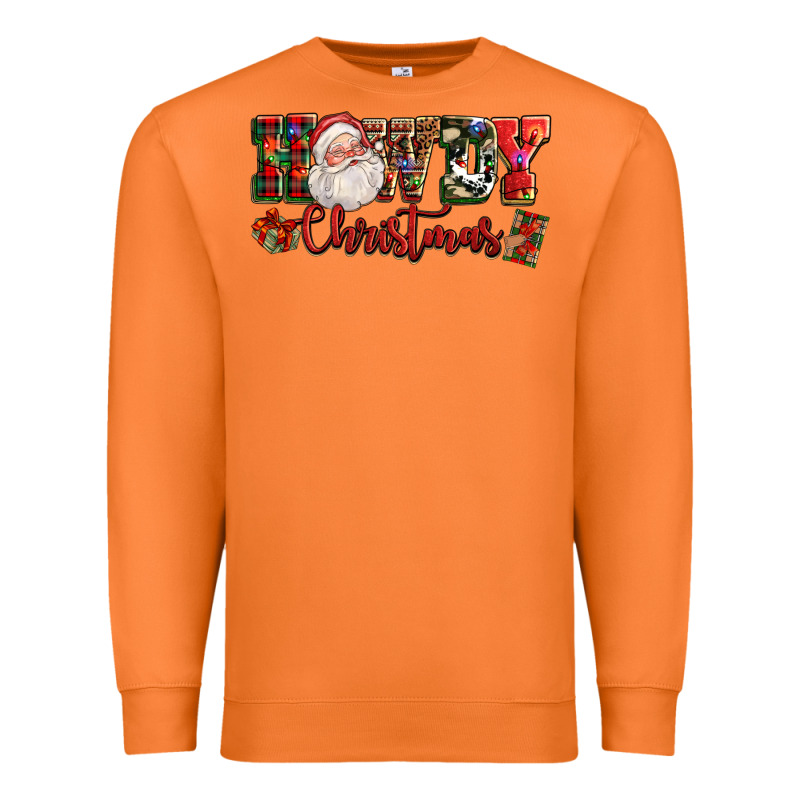 Howdy Christmas Santa Premium Sweatshirt by NancyCooperArtShop | Teevron