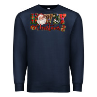 Navy Howdy Christmas Santa Premium Sweatshirt - NancyCooperArtShop