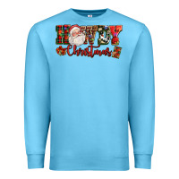 Ocean Blue Howdy Christmas Santa Premium Sweatshirt - NancyCooperArtShop