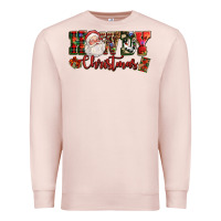 Pale Pink Howdy Christmas Santa Premium Sweatshirt - NancyCooperArtShop