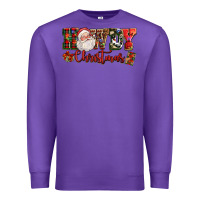 Purple Howdy Christmas Santa Premium Sweatshirt - NancyCooperArtShop