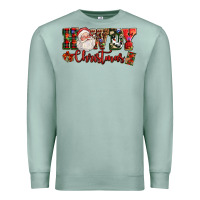 Seafoam Howdy Christmas Santa Premium Sweatshirt - NancyCooperArtShop