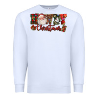 White Howdy Christmas Santa Premium Sweatshirt - NancyCooperArtShop